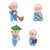 Les 4 Bouddha Enfant Bleu