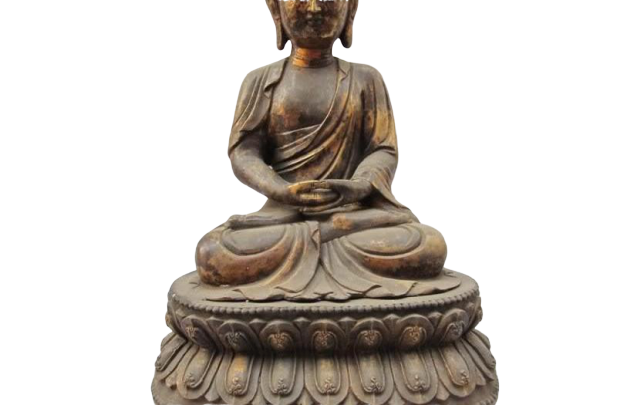 Statue Bouddha Gris