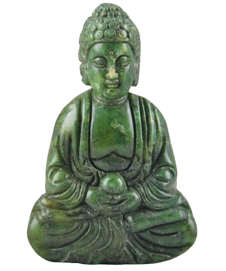 Statue Bouddha en Jade Vert