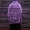 Lampe Led 3D Tête de Bouddha
