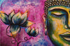Tableau Bouddha Lotus Rose