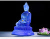 Statue Bouddha Médecine bleu assis