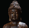 Statue Bouddha Shakyamuni assis Aloès naturel