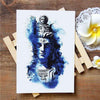 Tatouage Statue de Bouddha Bleu