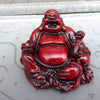 Statue Bouddha rieur rouge