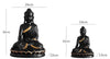 Statue Bouddha Appel de la terre noir et or