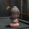 Petite Statue Moine Bouddha Rouge Clair