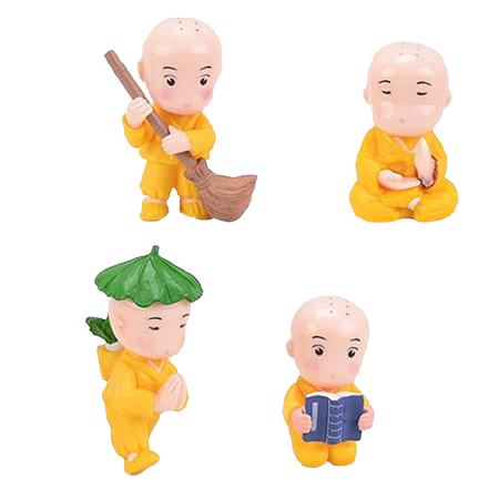 Les 4 Bouddha Enfant Jaune