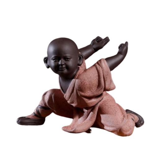 Statue Moine Kung-Fu Rouge