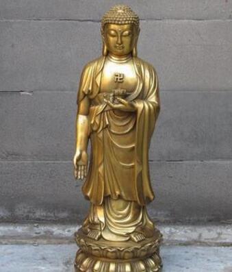 Statue Bouddha de la sagesse dorée