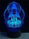 Lampe Led 3D   Bouddha qui Prit