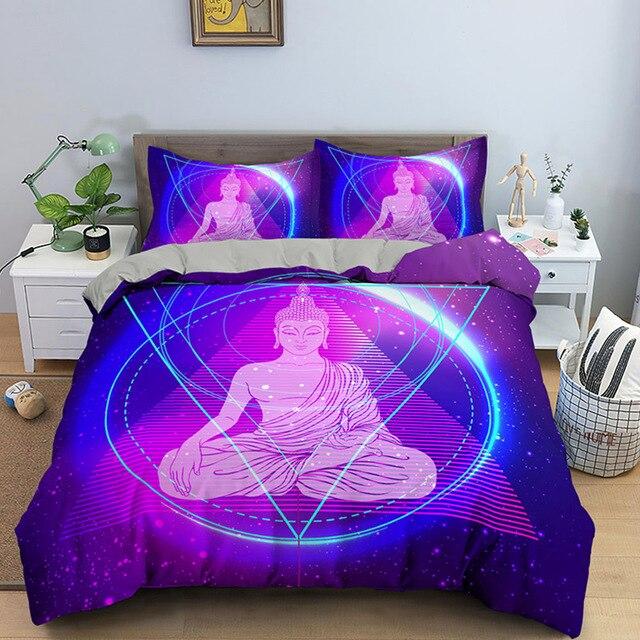 Housse de couette Bouddha Triangle Cercle