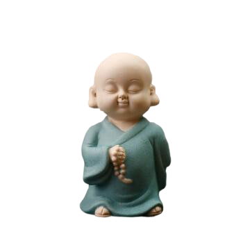 Petite Statuette Du Bouddha Bleu