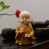 Petite Statuette Du Bouddha Jaune