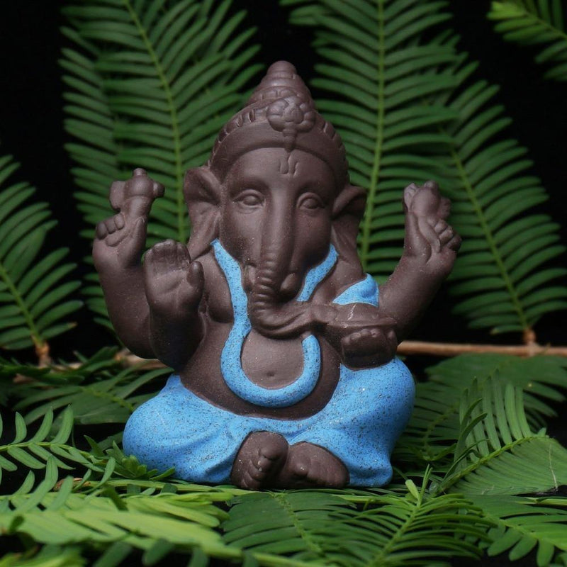 Statue Ganesh Du Dieu éléphant Bleu