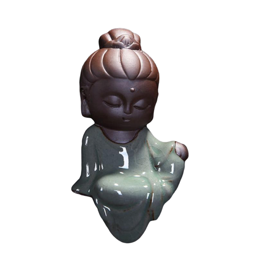 Bouddha Méditation Bleu Coiffé
