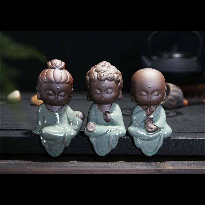 Bouddha Méditation Bleu Coiffé