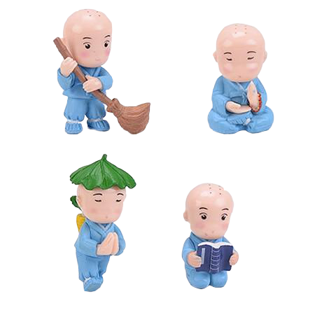 Les 4 Bouddha Enfant Bleu