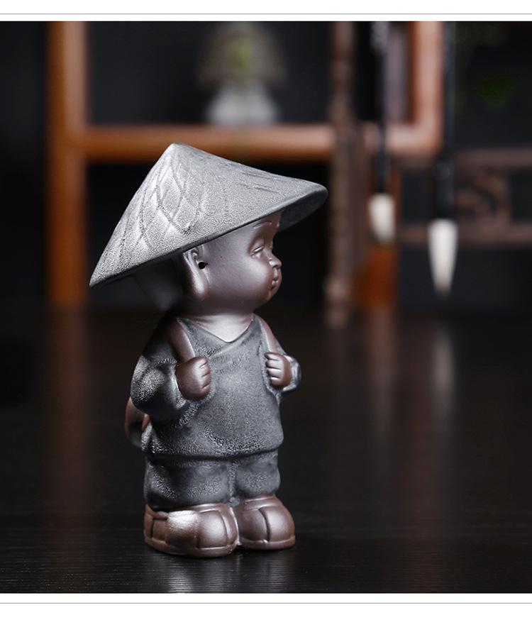 Statue Bouddha Chapeau Chinois