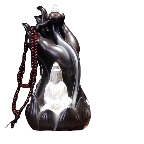 Bouddha Fontaine d'Encens Blanc