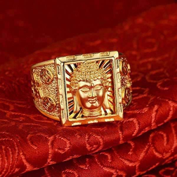 Bague Or Visage du Bouddha