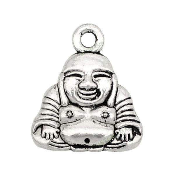 Pendentif Bouddha argent Bouddha rieur (lot de 3pcs)