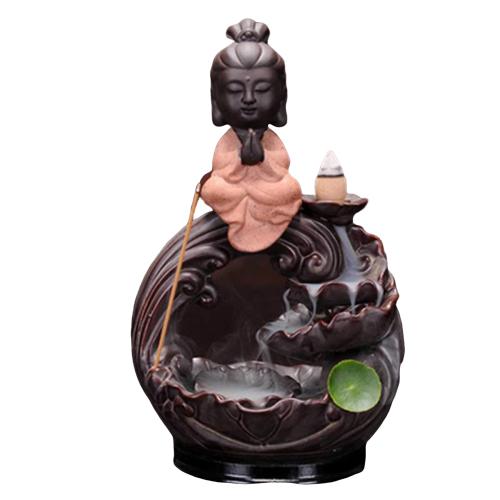 Porte Encens Moine Nuage Rouge