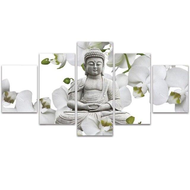 Tableau Bouddha Blanc
