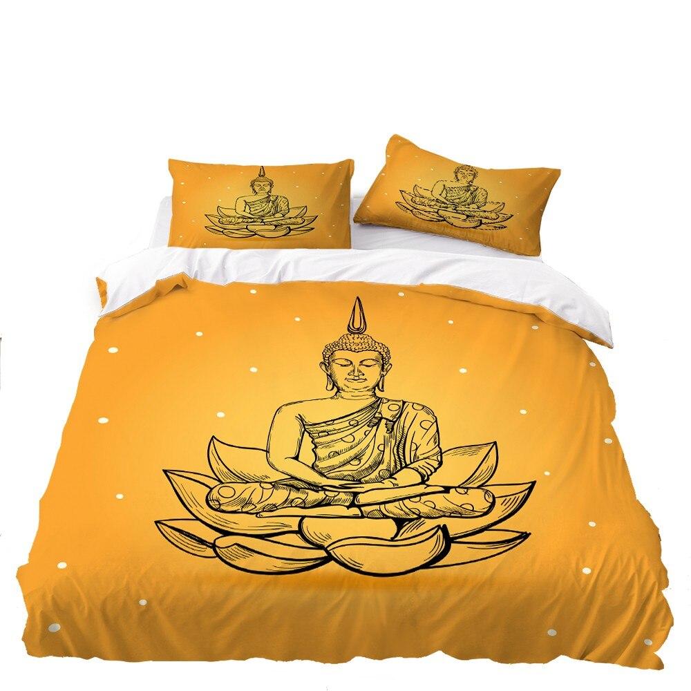 Parure de Lit Zen Bouddha Orange
