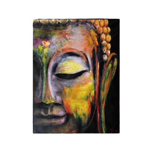 Tableau Tête De Bouddha Jaune