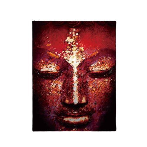 Tableau Tête De Bouddha Rouge
